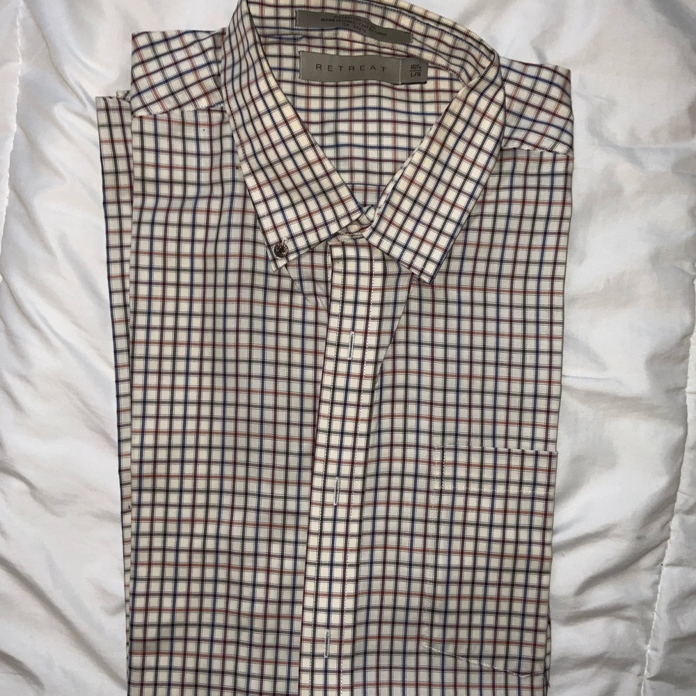 New Retreat check shirt size 16.5